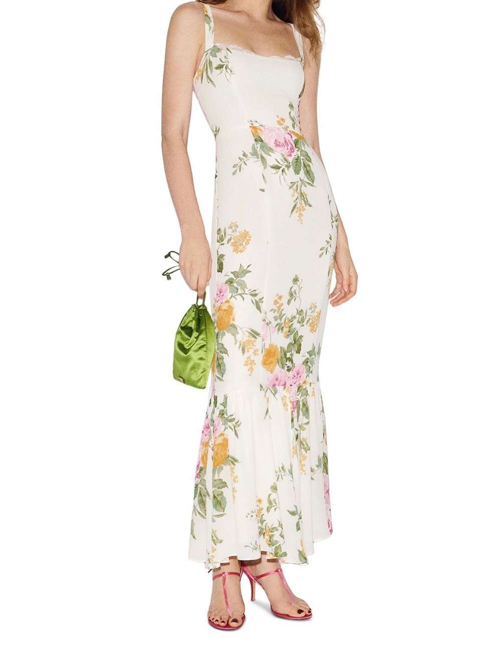 NWT Reformation Irisa Rose Perfume Floral Midi Dress Size 10